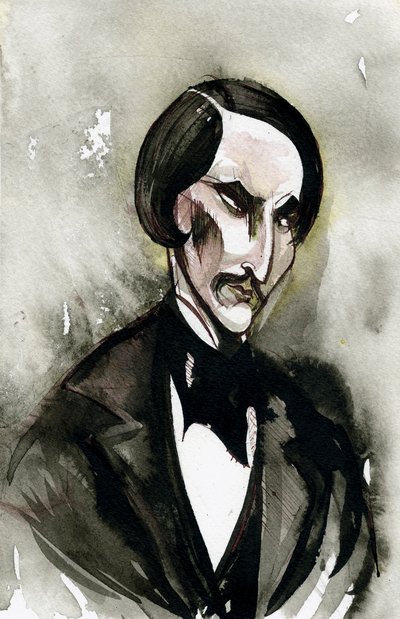 Nikolai Gogol - caricature of the Ukrainian born Russian author by Neale Osborne